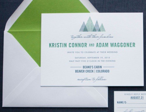 custom modern mountain invitation • Kristin